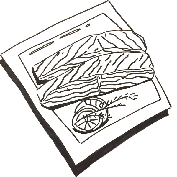 Repas de Vendredi Soir: Saumon biologique grillé avec haricots et aubergines grillés, salade crémeuse de chou frisé, salade de maïs et orzo.